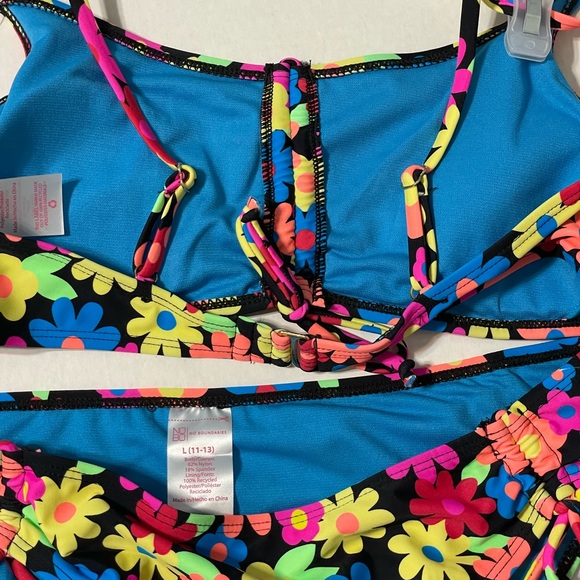 No Boundaries Swim No Boundaries Bright Floral Bikini High Leg L